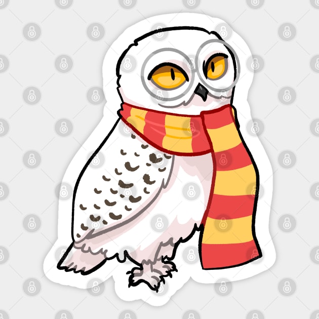 Brave Snowy Owl Sticker by Ribombyliidae